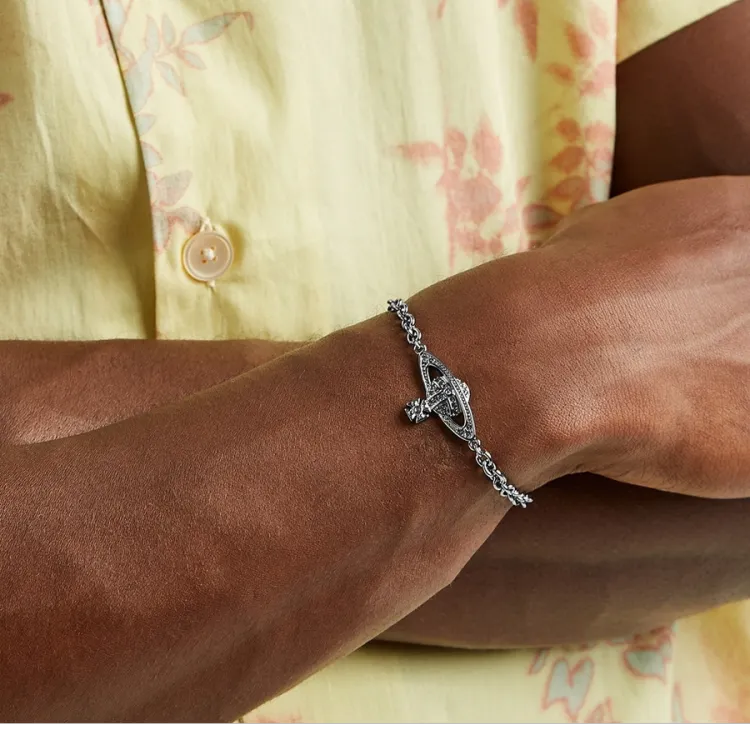 ショルダーバッグ・ポシェット VIVIENNE WESTWOOD MINI BAS RELIEF CHAIN BRACELET Vivienne Westwood Mini Bas Relief Chain Bracelet Gunmetal