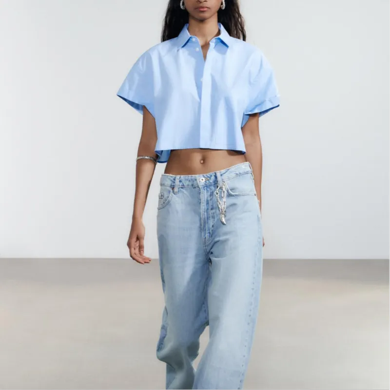 ZARA Shirts Women's Blue/White-4