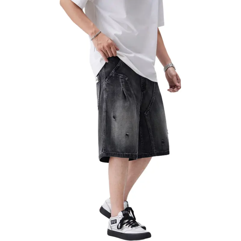 SNOW FLYING Denim Shorts Unisex-3