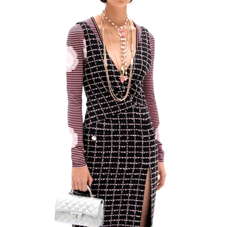CHANEL SS21 Sleeveless Dress Women's Marine Blue-1