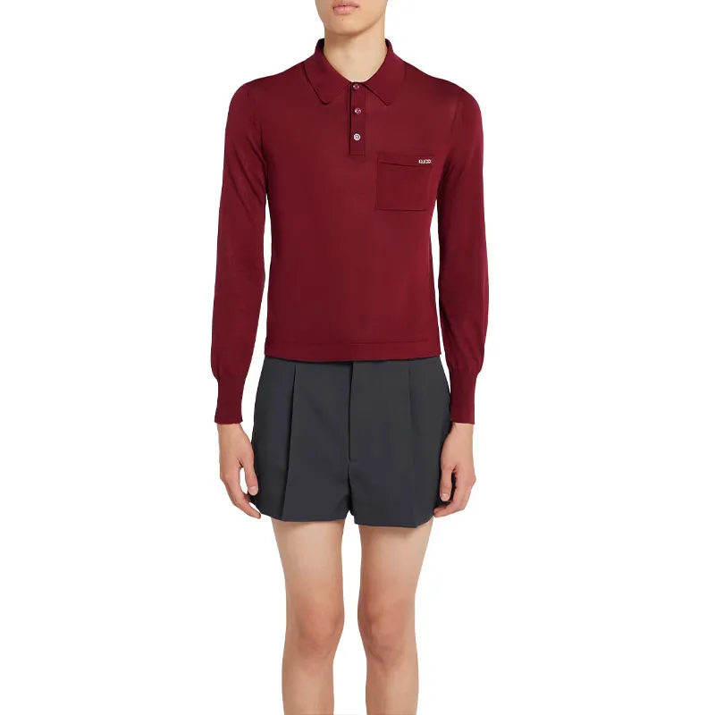 GUCCI SS25 Polo Shirt Men's Burgundy-1