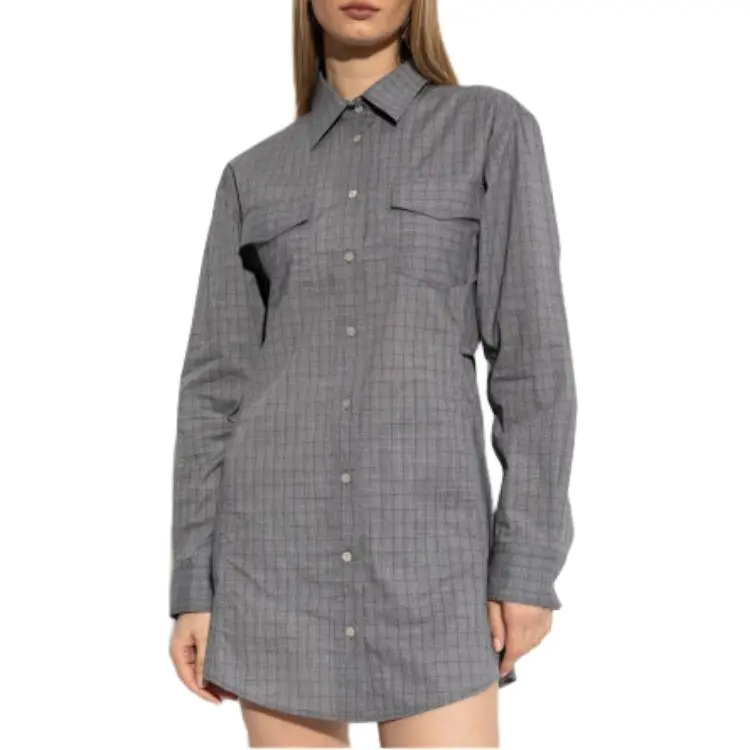 Acne Studios Long Sleeved Dresses Women's Gray-1