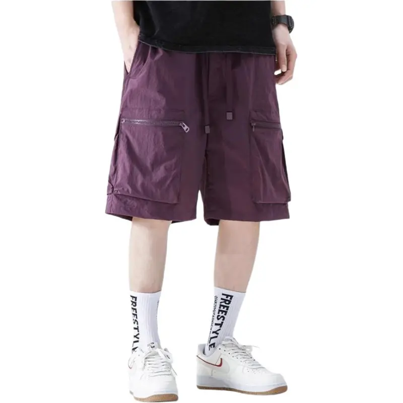 KVIV Casual Shorts Men Purple -1