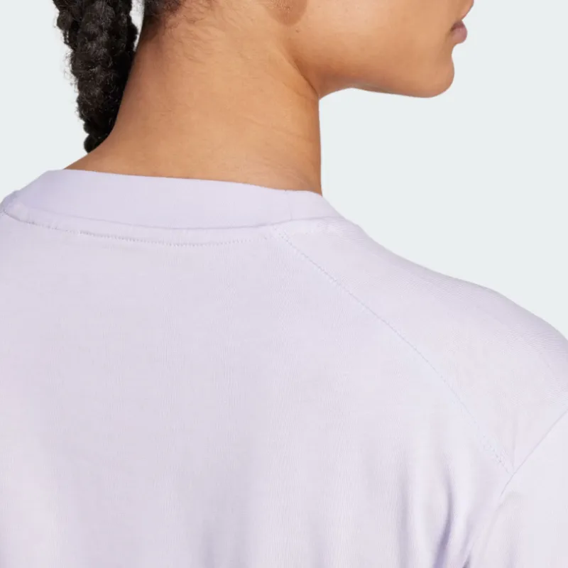 Adidas Drop Shoulder Sleeve T Shirt Women's Silver-3