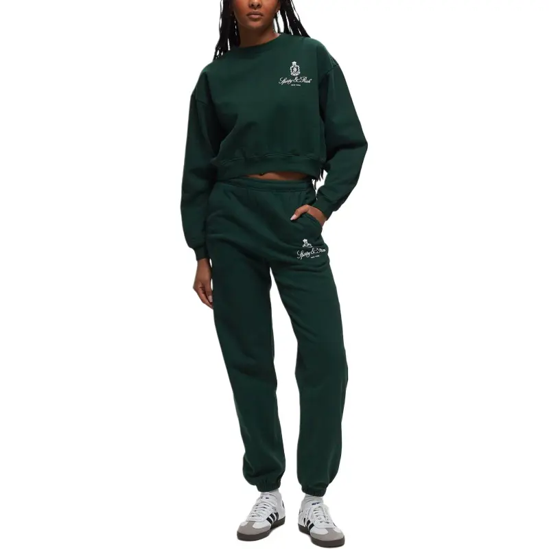 SPORTY & RICH Vendome Logo print Cotton Sweatshirt-1