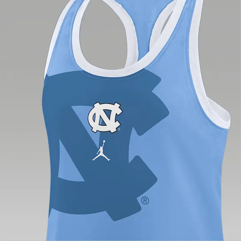 JORDAN North Carolina Primetime Shadow Women's JORDAN Brand College Racerback Tank Top-2