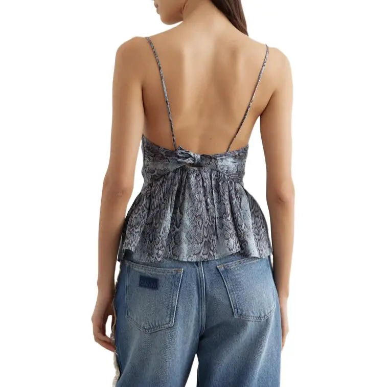 GANNI Camisole Women's Sky Blue-2