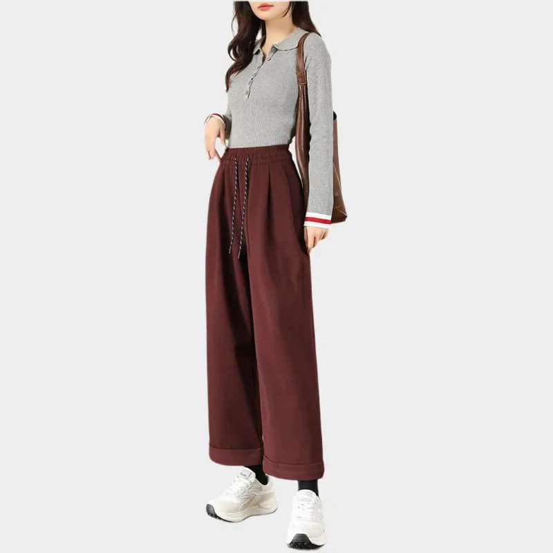 TERRE BLEUE Casual Pants Women's Red-3
