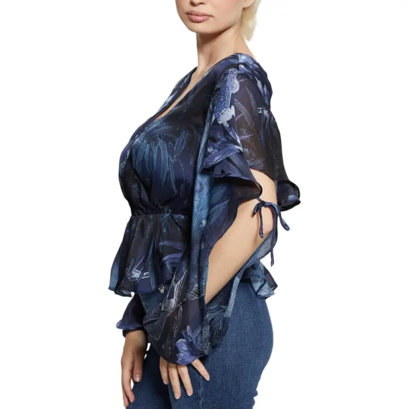 GUESS Chiffon Shirts Women's Dark Blue-2