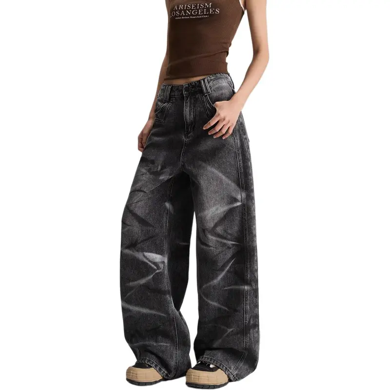 NHZN Jeans Women's Black Gray Color-3