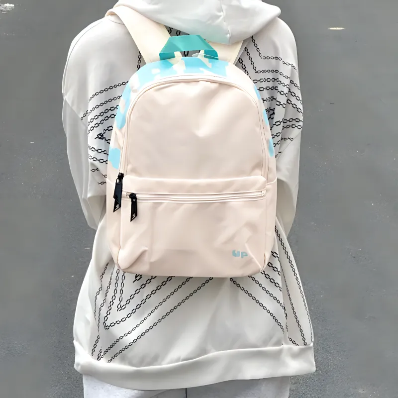 TURN UP Polyester Backpack Regular Unisex Apricot-5