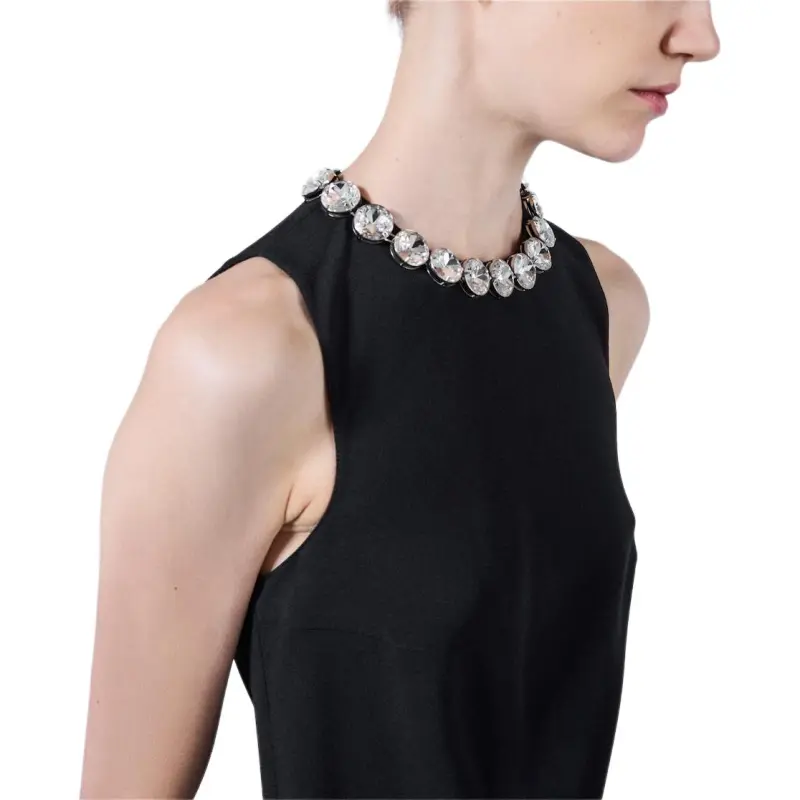 PRADA Embellished Sleeveless Midi Dress-4