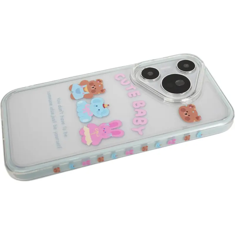 Wei Xin Acrylic Material 2 in 1 English Animal Phone Cases Compatibility With Huawei Mate 70/60 Pro/Pura 70/70 Pro+-3