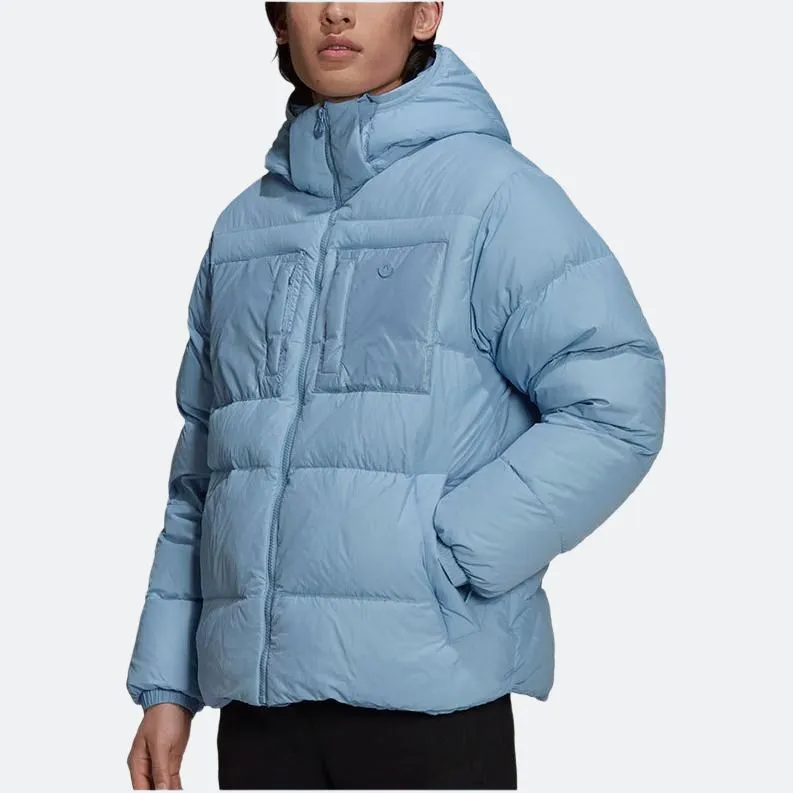 Adidas Originals Down Regent HOODED PUFFER JACKET Down Jacket Men's Sky Blue-1