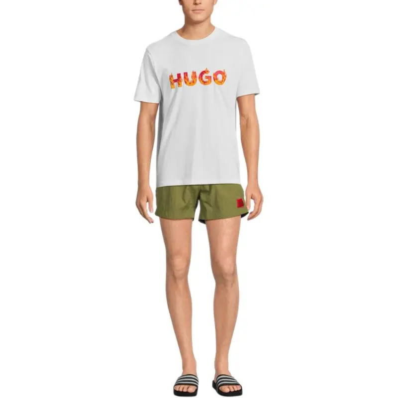 HUGO BOSS Logo Patch Quick Dry Swim Shorts-2