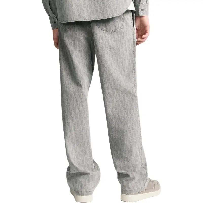 DIOR Monogrammed Straight Leg Jeans-3