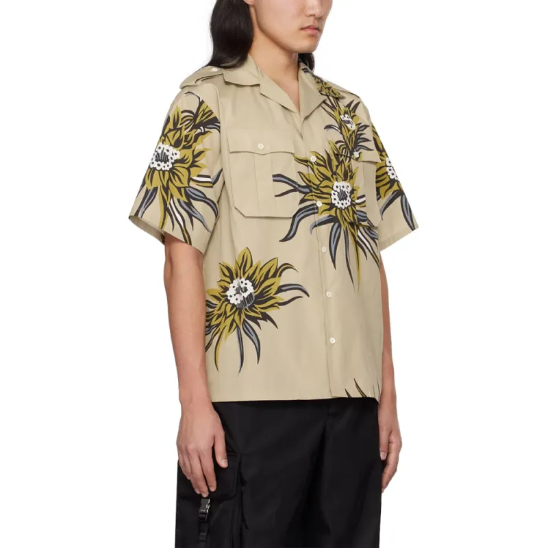 PRADA Pattern Printed Short Sleeved Shirt-4
