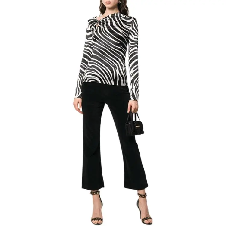 VERSACE T-Shirts Women's Black/White-1