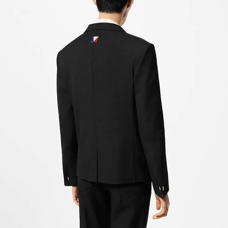 LOUIS VUITTON Double Breasted Wool And Cotton Blend Tailored Jacket-1