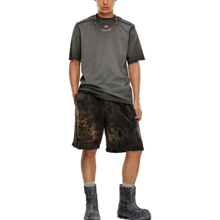 DIESEL T Shirts Unisex Gray-1