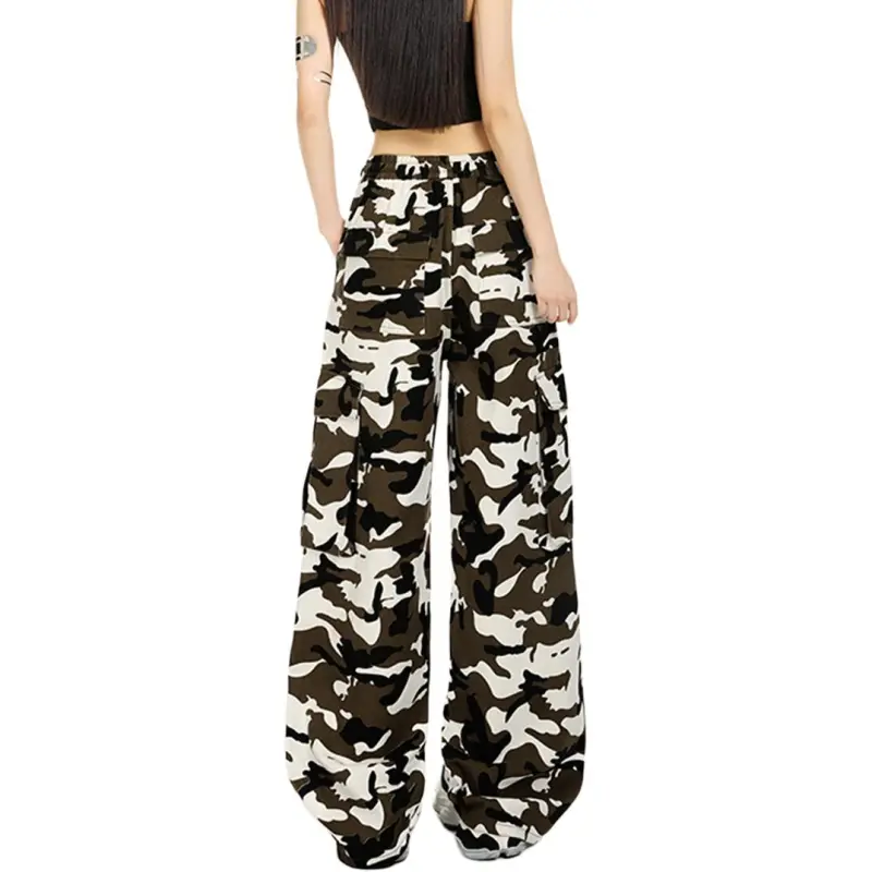 NHZN Jeans Women's Army Green Camouflage-4