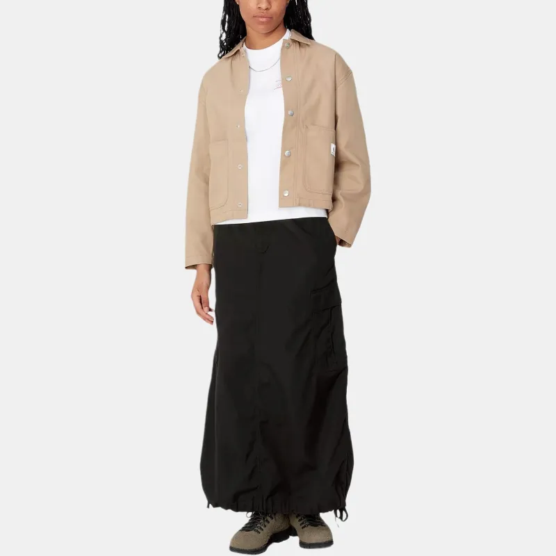 Carhartt WIP Long Cargo Skirt 'Black Rinsed'-2
