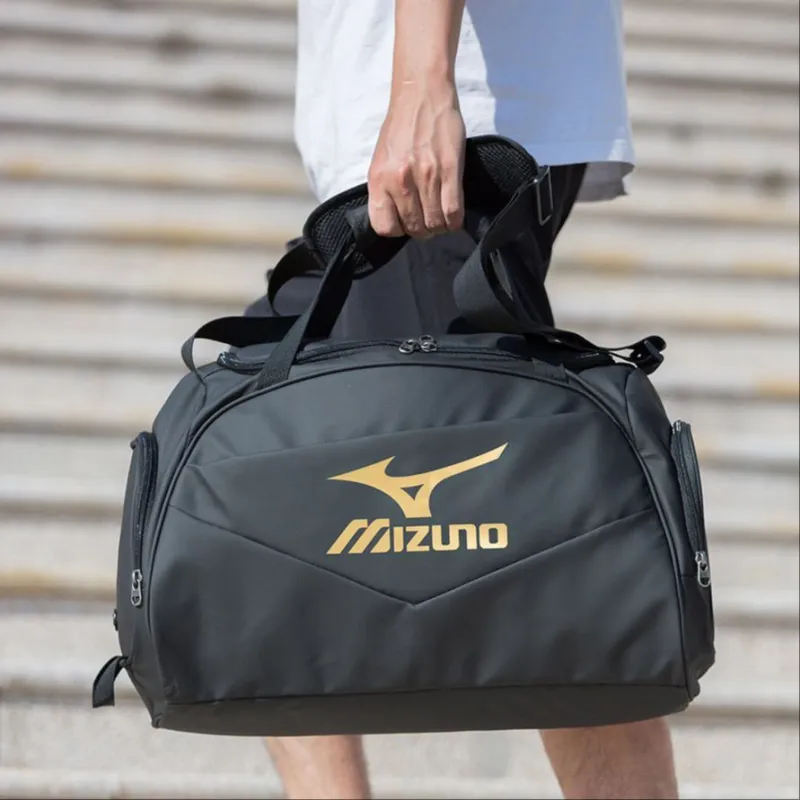 Mizuno Fabric Travel Bag Regular Unisex Black-4