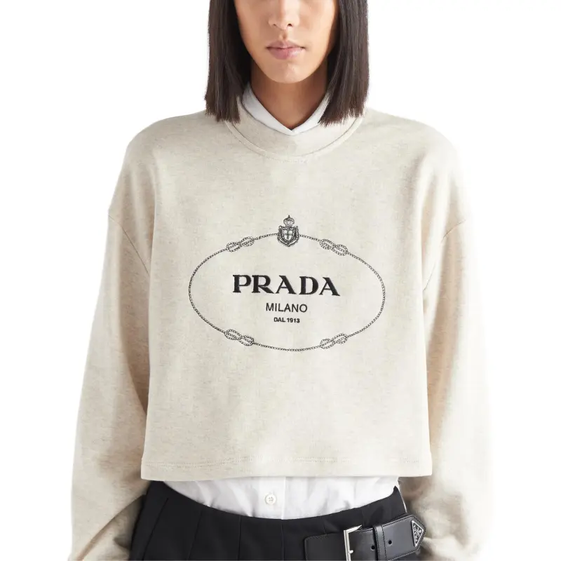 PRADA Sweatshirts Women's Ecru-1