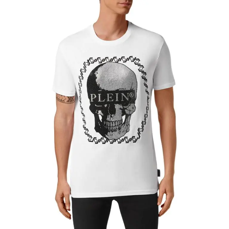 PHILIPP PLEIN Crystal skull Crew Neck T shirt-1