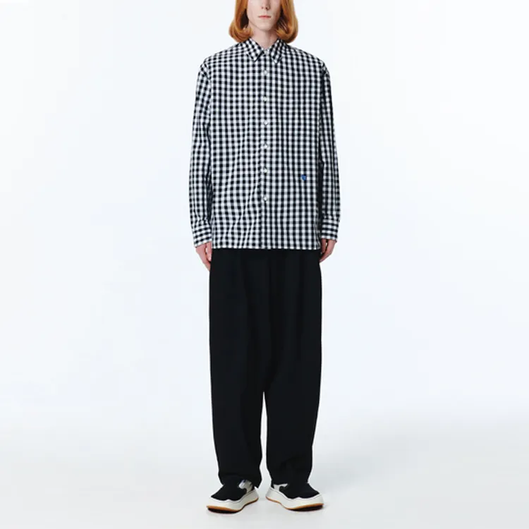 ADER ERROR Tetris appliqué Checkered Shirt-2