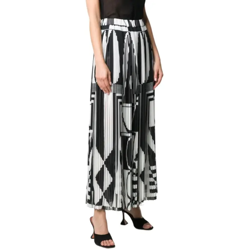 BALMAIN Geometric print Pleated Skirt-3