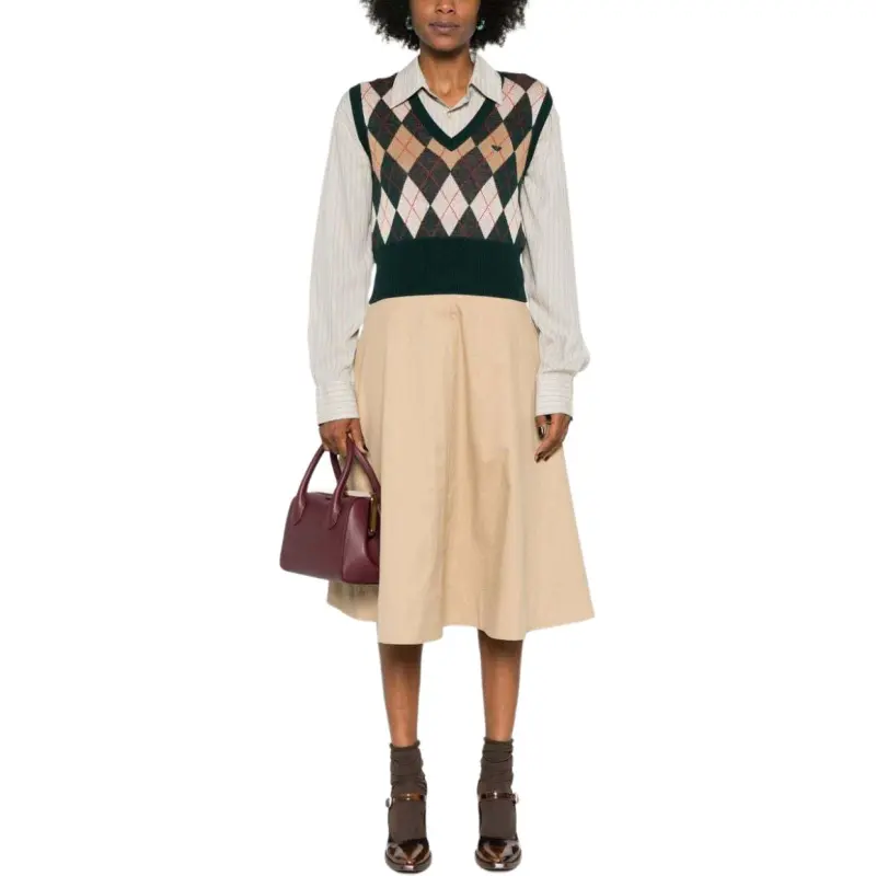 PRADA Checked Knitted Vest-1