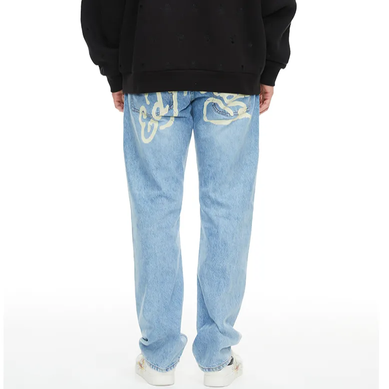 Ed Hardy SS22 Straight Jeans Men's Vibrant Blue-4