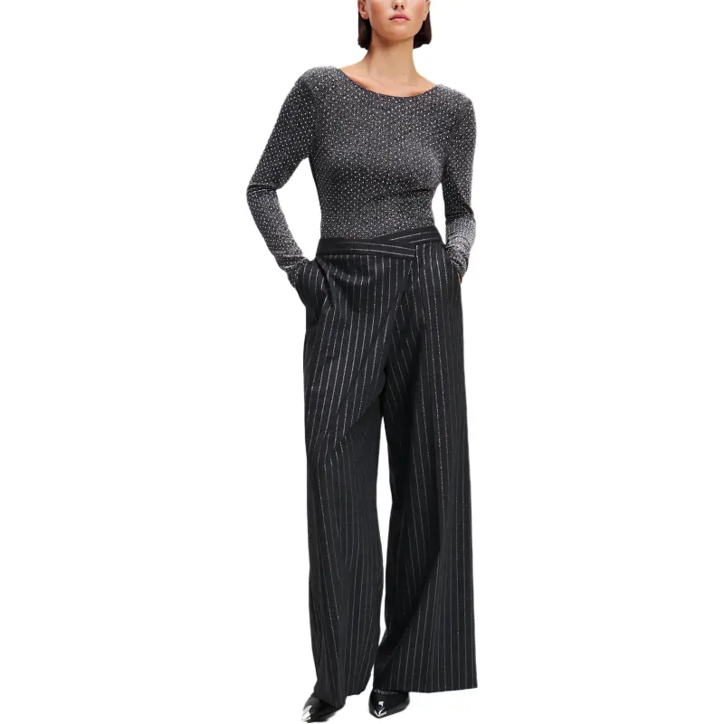 KARL LAGERFELD / Karl Lagerfeld Jeans Pinstriped Tapered Trousers-2