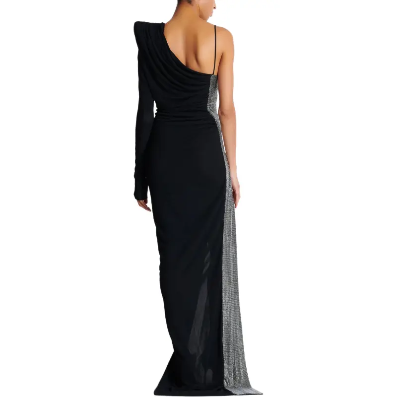 BALMAIN Pagoda One shoulder Dress-2