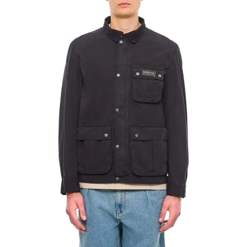 BARBOUR Logo Patch Zipped Jacket-3