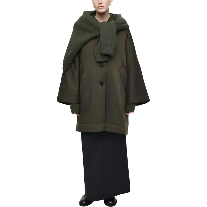 COS Coats Women's Khaki Green-1