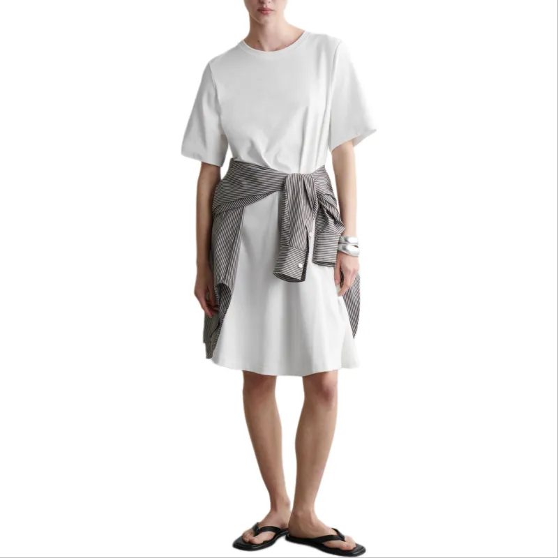 COS Short Sleeved Dress Women's White-1