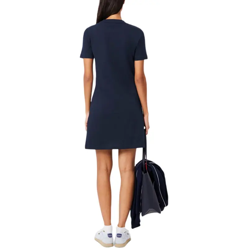 LACOSTE Short Sleeved Dress Women's Blue-2