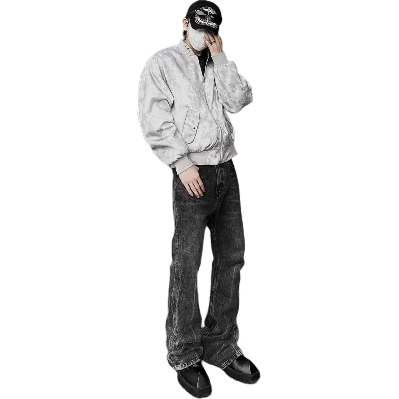 KVIV Jackets Coats Men's Gray White-7
