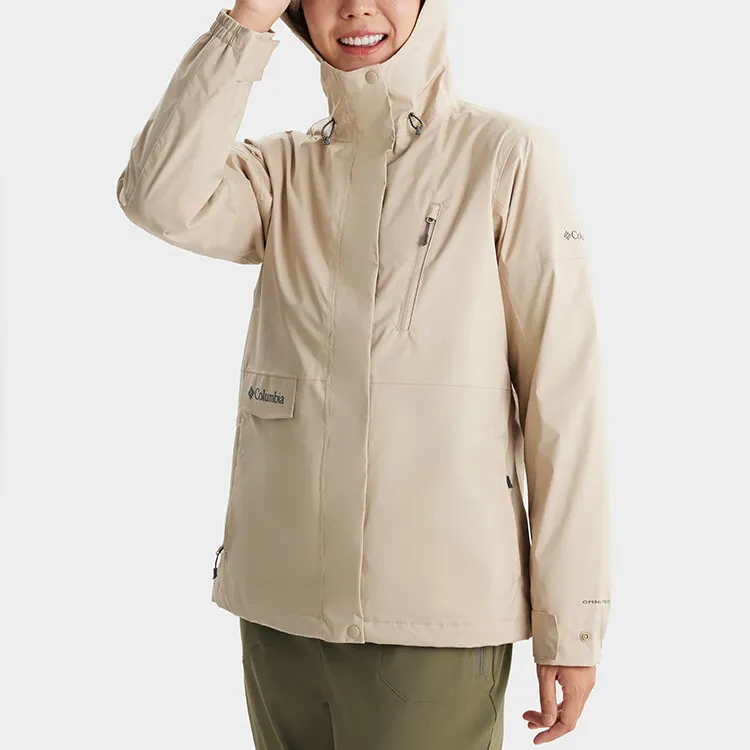 Columbia Waterproof And Windproof To Keep Warm Windbreaker Jacket Women's Khaki-2
