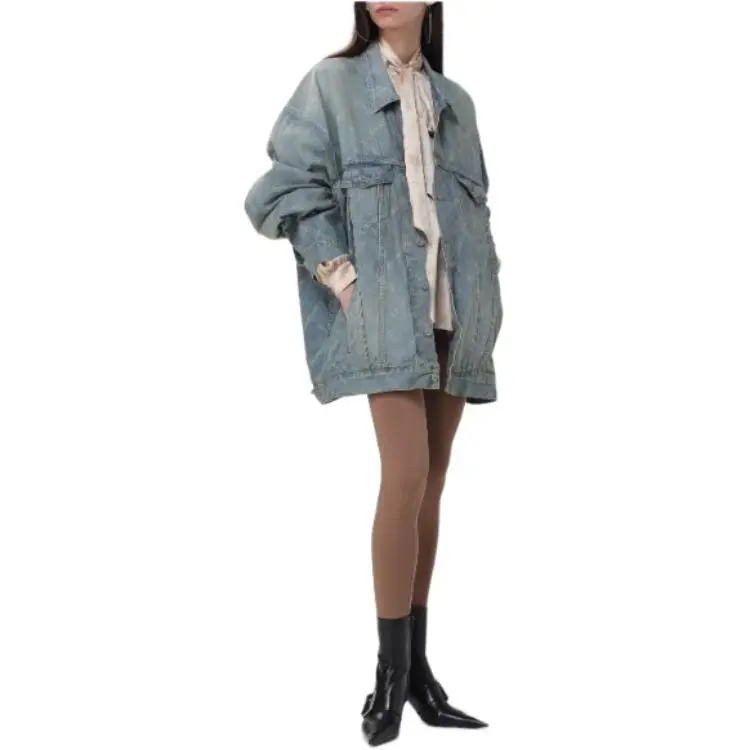 Balenciaga Allover Logo Denim Jacket-4