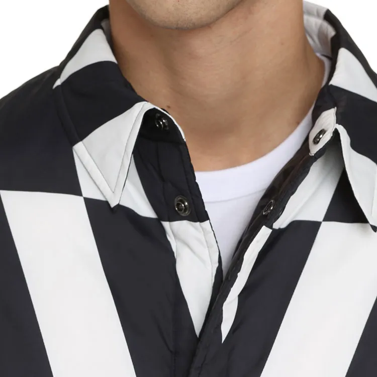 Valentino Mens Reversible Logoed Nylon Down Jacket Black-4