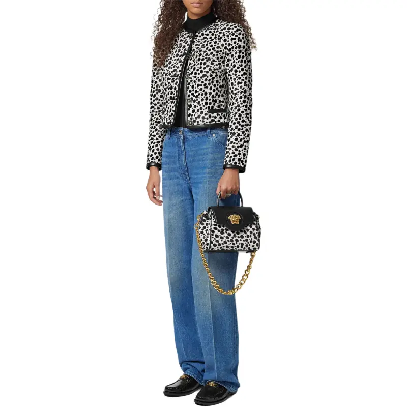 VERSACE Dalmatian print Raglan Jacket-1