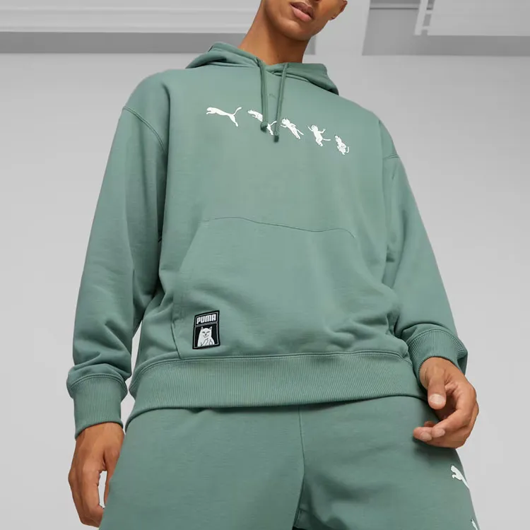 PUMA X RIPNDIP Co-branded Series Sweatshirts Men Eucalyptus-3