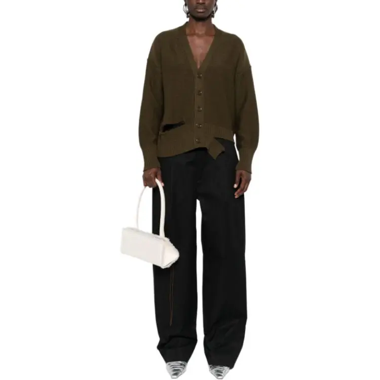 MM6 Maison Margiela Distressed Knit Cardigan-2