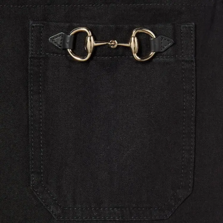 GUCCI FW25 Denim Long Skirt Women's Black-1
