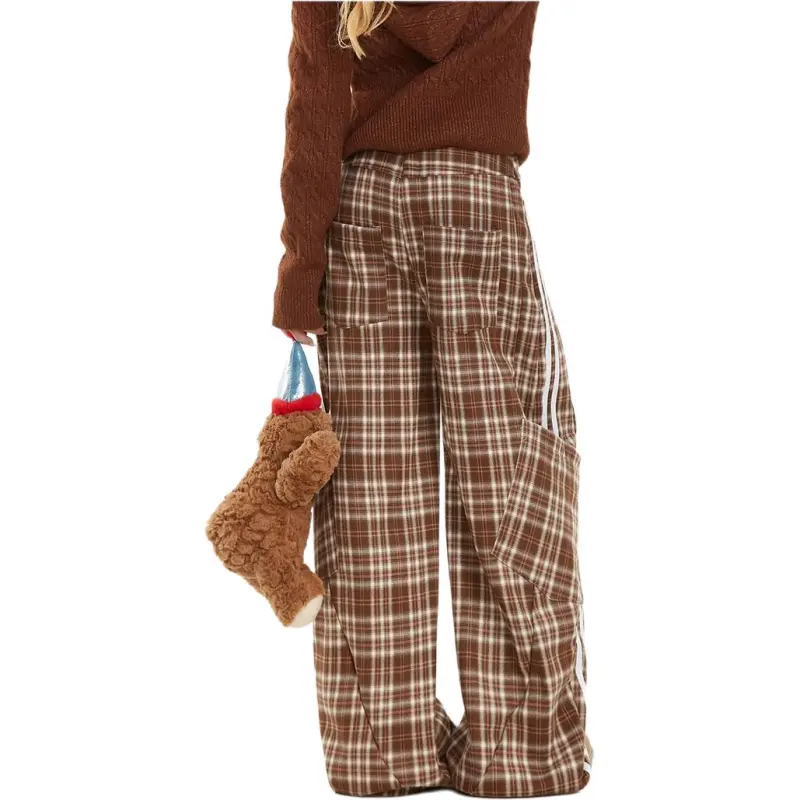 JIMI&JONS Casual Pants Unisex Coffee-2