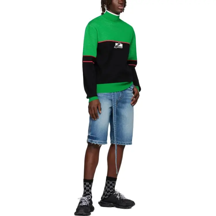 WE11DONE SS22 Sweater Unisex Green-4