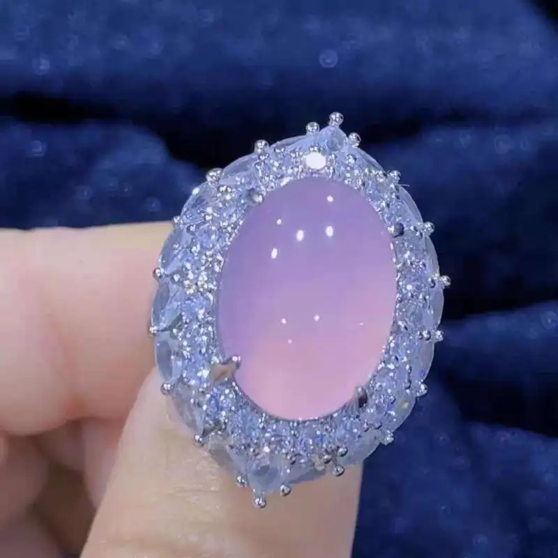 Grace Chalcedony Jade Rings Women's-2